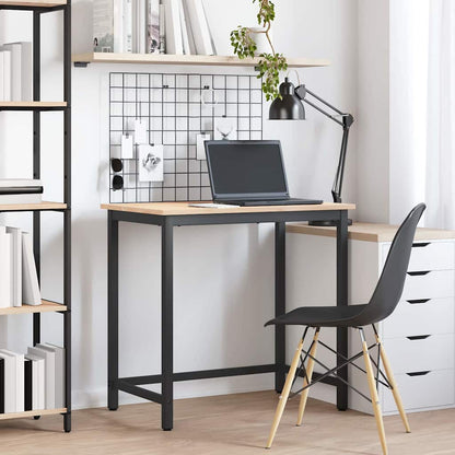 tavolo Naturale 80 x 50 x 77 cm Legno ingegnerizzato e acciaio | homemem39