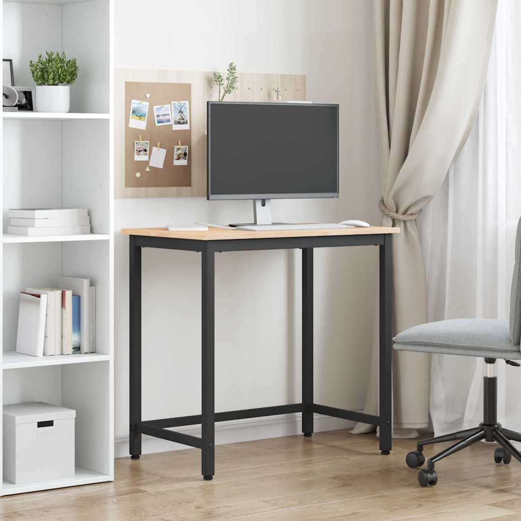 tavolo Naturale 80 x 50 x 77 cm Legno ingegnerizzato e acciaio | homemem39
