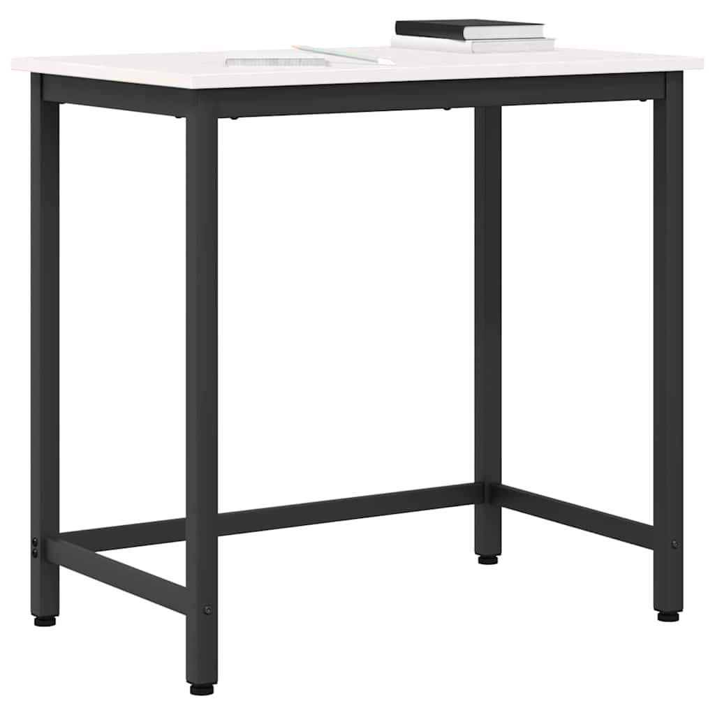 tavolo Bianco 80 x 50 x 77 cm Legno ingegnerizzato e acciaio | homemem39