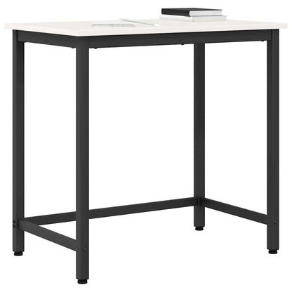 tavolo Bianco 80 x 50 x 77 cm Legno ingegnerizzato e acciaio | homemem39