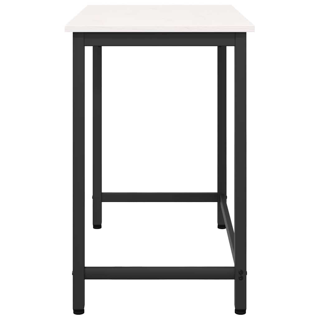 tavolo Bianco 80 x 50 x 77 cm Legno ingegnerizzato e acciaio | homemem39