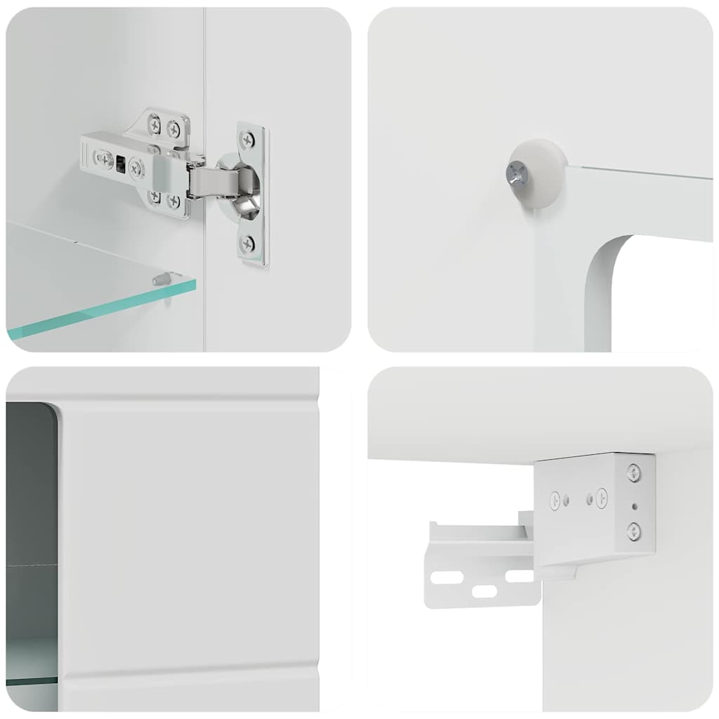 Armadio in Legno Bianco 50 x 29 x 100 cm Legno multistrato