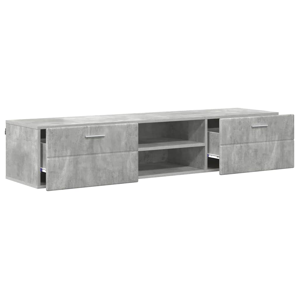 Armadio in Legno con cassetto Grigio cemento 150 x 39 x 30 cm