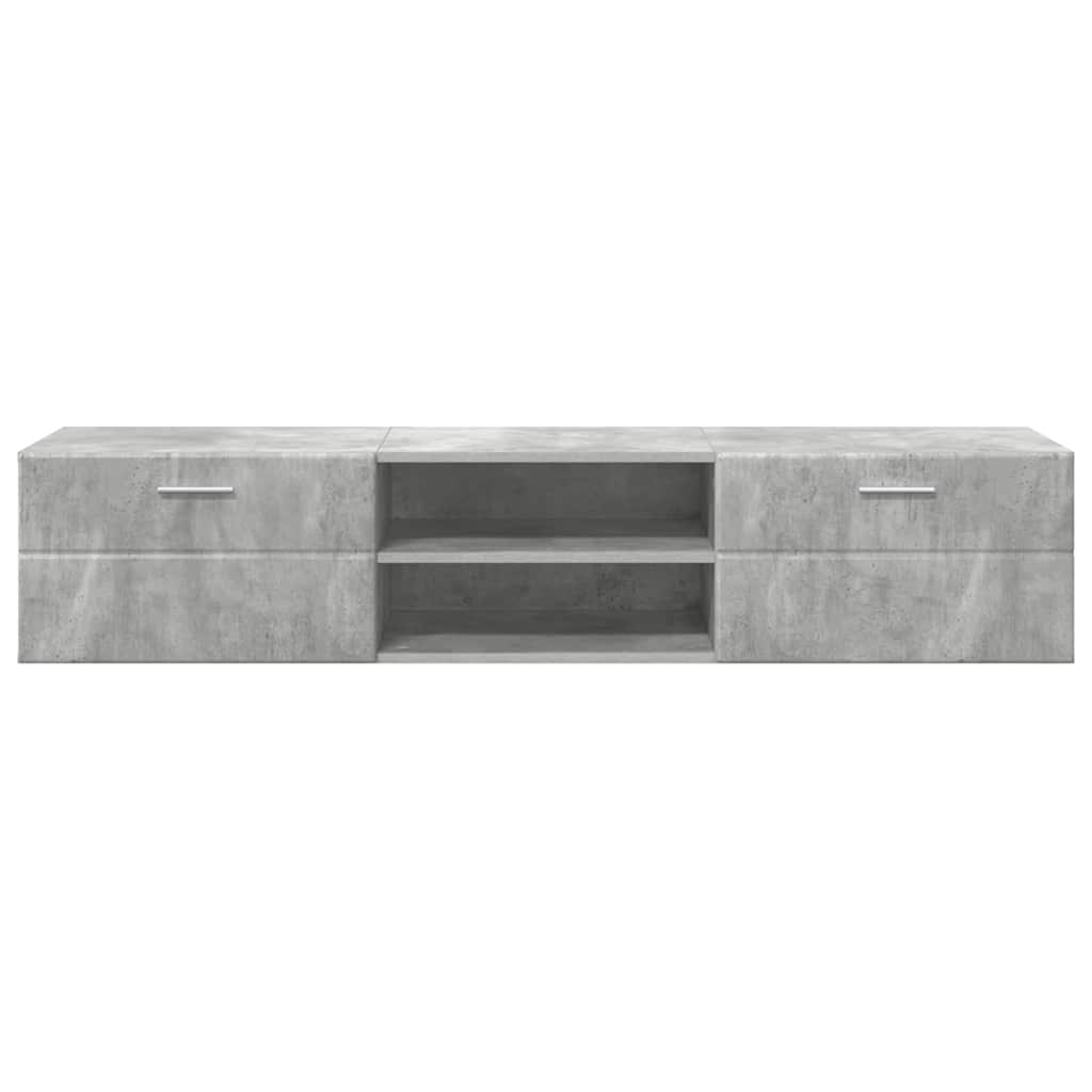 Armadio in Legno con cassetto Grigio cemento 150 x 39 x 30 cm
