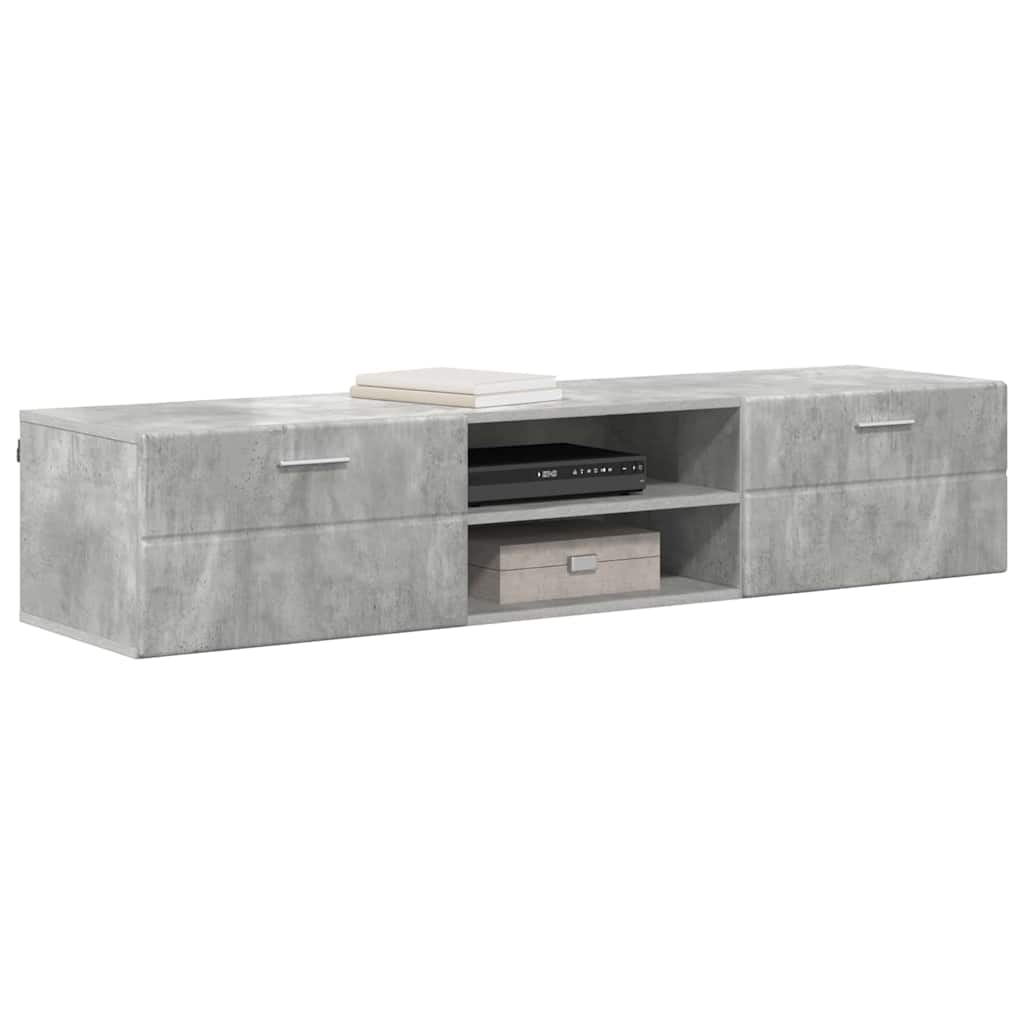 Armadio in Legno con cassetto Grigio cemento 150 x 39 x 30 cm