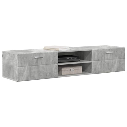 Armadio in Legno con cassetto Grigio cemento 150 x 39 x 30 cm