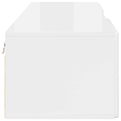 Armadio in Legno con cassetto Bianco Lucido 150 x 39 x 30 cm