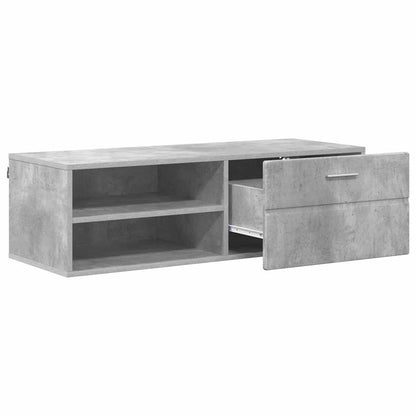 Armadio in Legno con cassetto Grigio cemento 100,5 x 39 x 30 cm