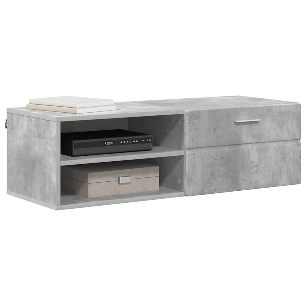 Armadio in Legno con cassetto Grigio cemento 100,5 x 39 x 30 cm