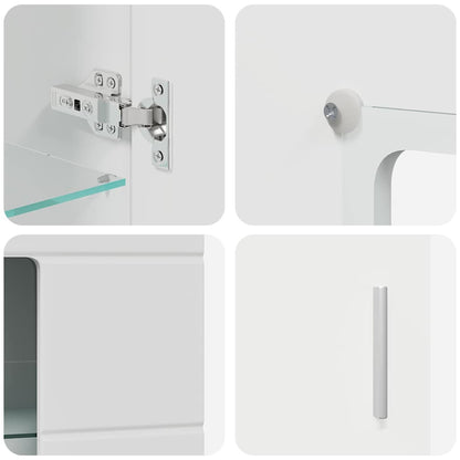 Credenza con porta Bianco 55,5 x 29 x 100 cm Legno multistrato