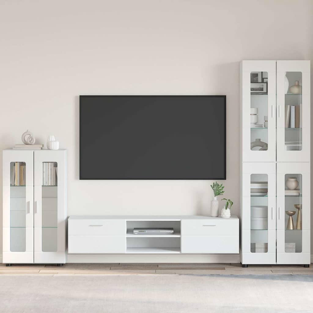 Credenza con porta Bianco 55,5 x 29 x 100 cm Legno multistrato