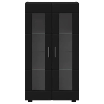 Credenza con porta Nero 55,5 x 29 x 100 cm Legno multistrato