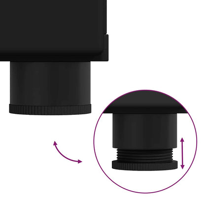 Credenza con porta Nero 55,5 x 29 x 100 cm Legno multistrato