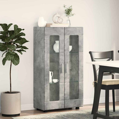 Credenza Grigio cemento 55,5 x 29 x 100 cm Legno multistrato