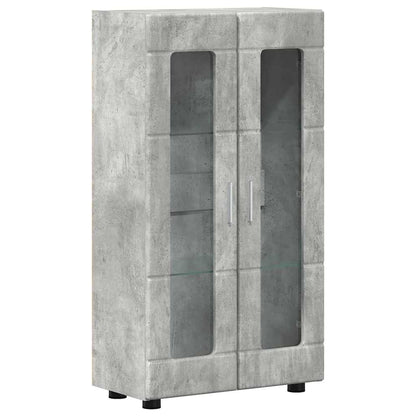 Credenza Grigio cemento 55,5 x 29 x 100 cm Legno multistrato