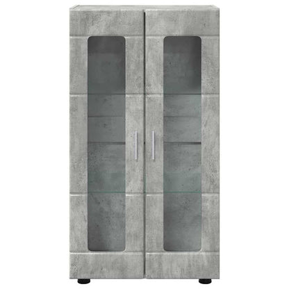 Credenza Grigio cemento 55,5 x 29 x 100 cm Legno multistrato