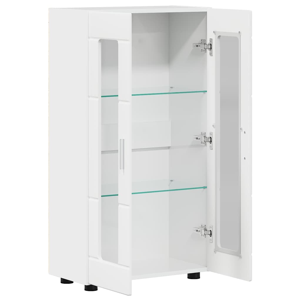 Credenza Bianco Lucido 55,5 x 29 x 100 cm Legno multistrato