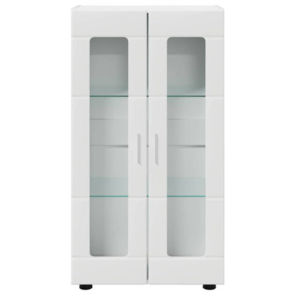 Credenza Bianco Lucido 55,5 x 29 x 100 cm Legno multistrato