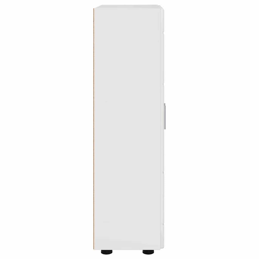 Credenza Bianco Lucido 55,5 x 29 x 100 cm Legno multistrato