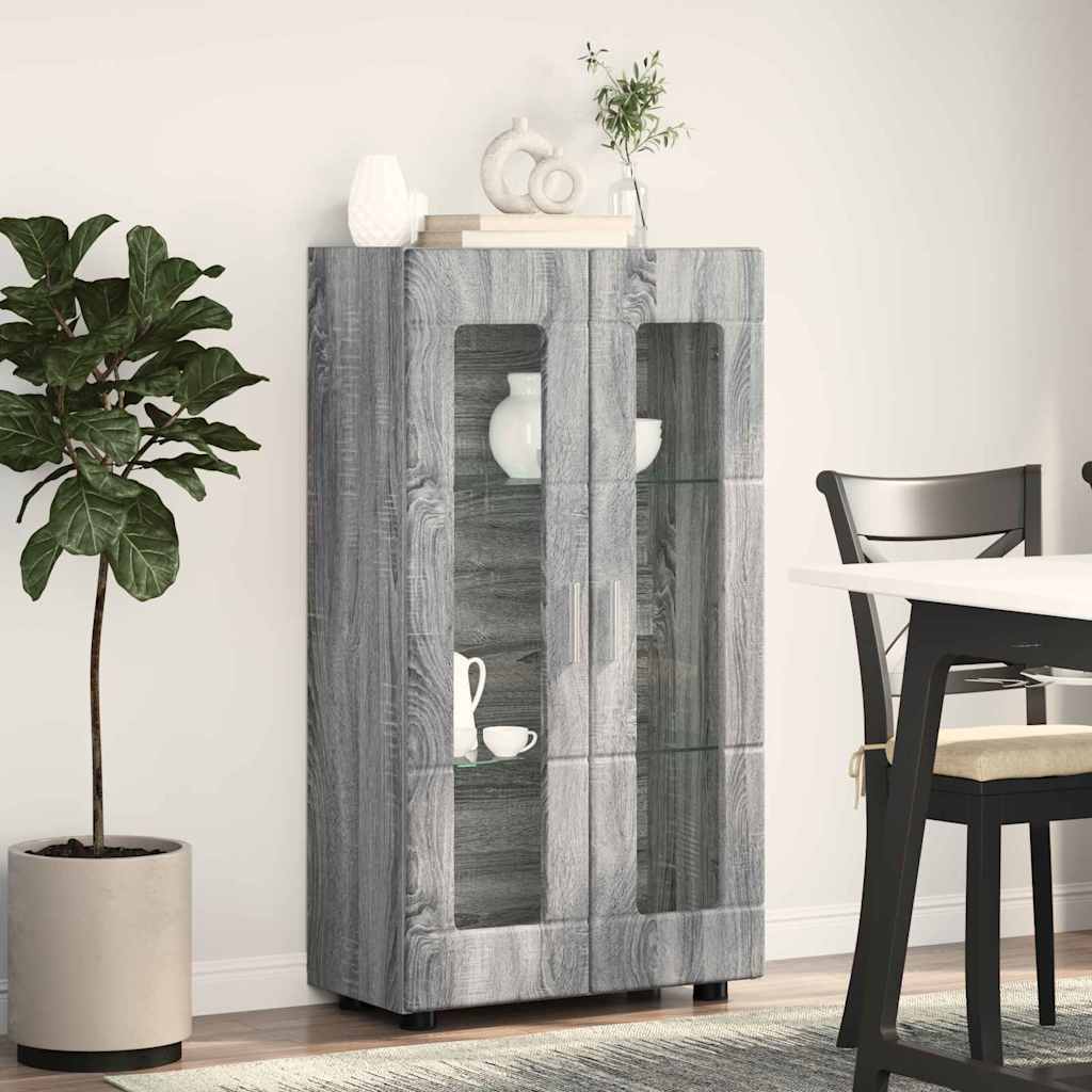 Credenza Grigio Sonoma 55,5 x 29 x 100 cm Legno multistrato