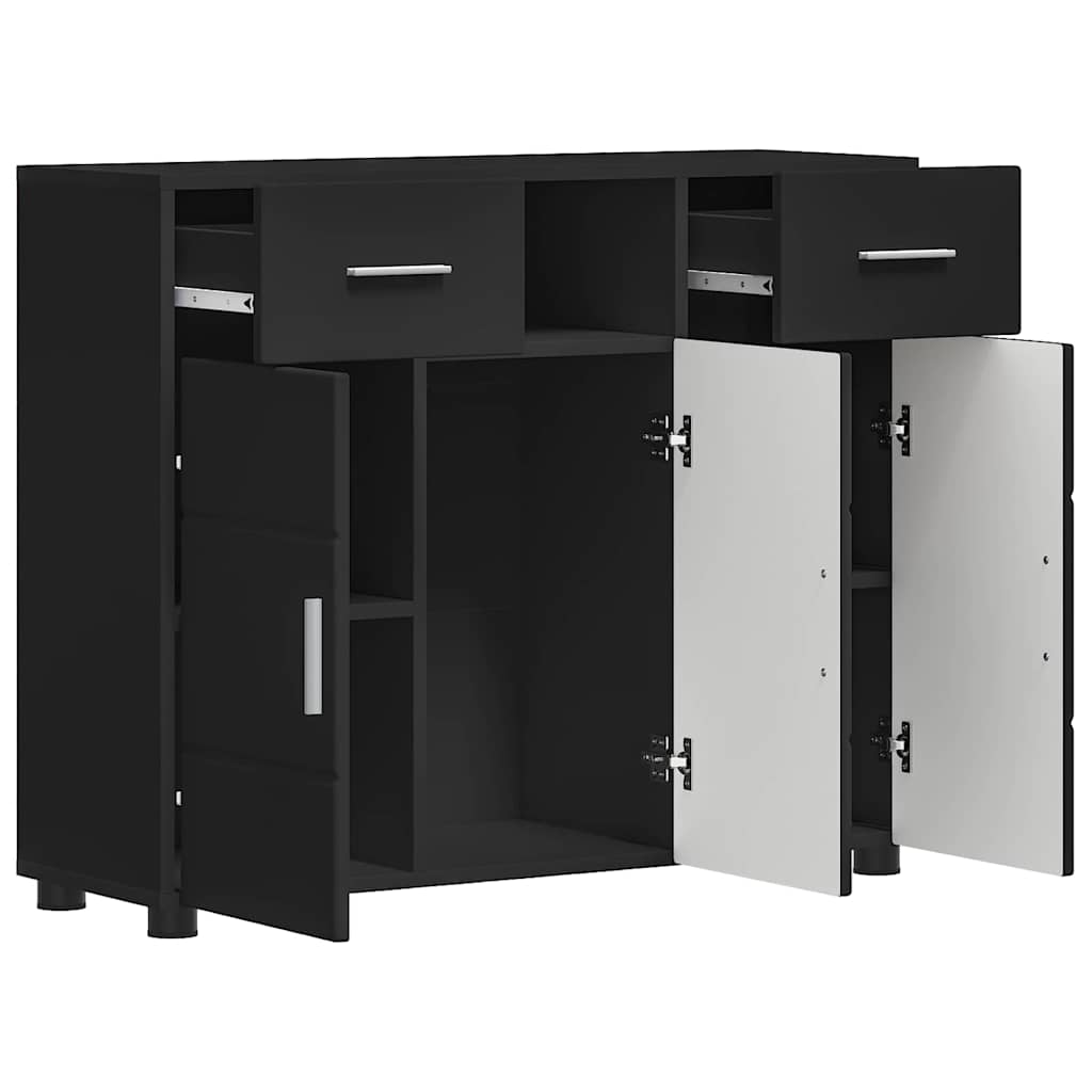 Armadio in Legno Nero 88,5 x 30,5 x 73 cm Legno multistrato