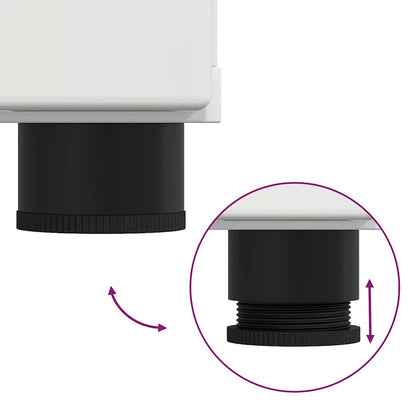 Armadio in Legno con cassetto Bianco Lucido 88,5 x 30,5 x 73 cm