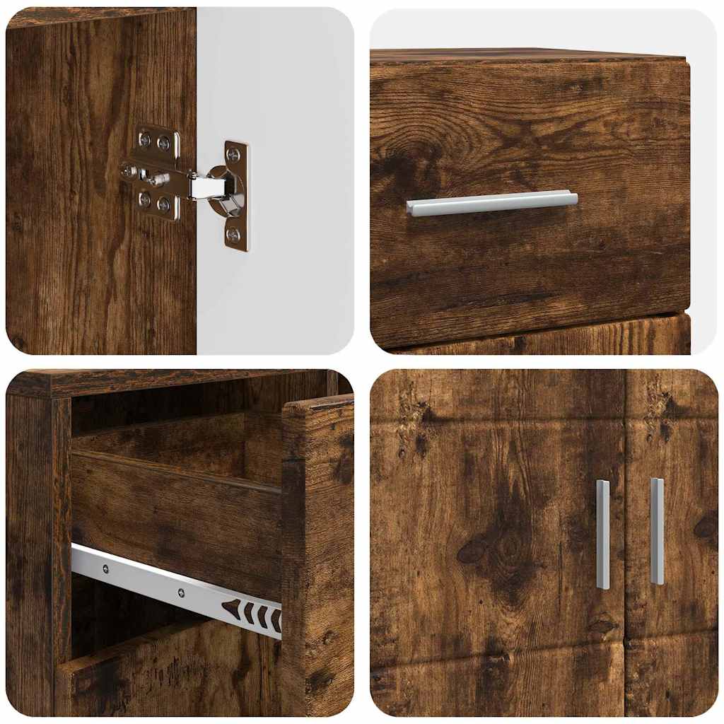 Armadio in Legno con cassetto Rovere fumé 88,5 x 30,5 x 73 cm