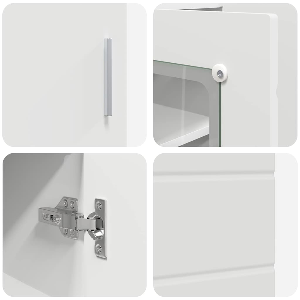 Armadio in Legno Bianco 88,5 x 30,5 x 73 cm Legno multistrato