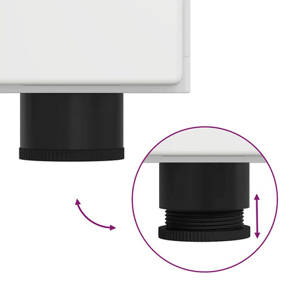 Armadio in Legno Bianco Lucido 88,5 x 30,5 x 73 cm