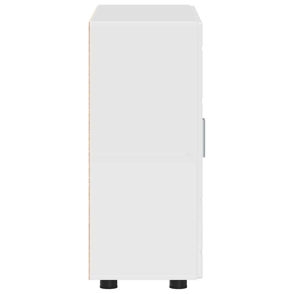 Armadio in Legno Bianco Lucido 88,5 x 30,5 x 73 cm