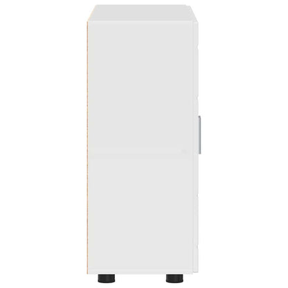 Armadio in Legno Bianco Lucido 88,5 x 30,5 x 73 cm