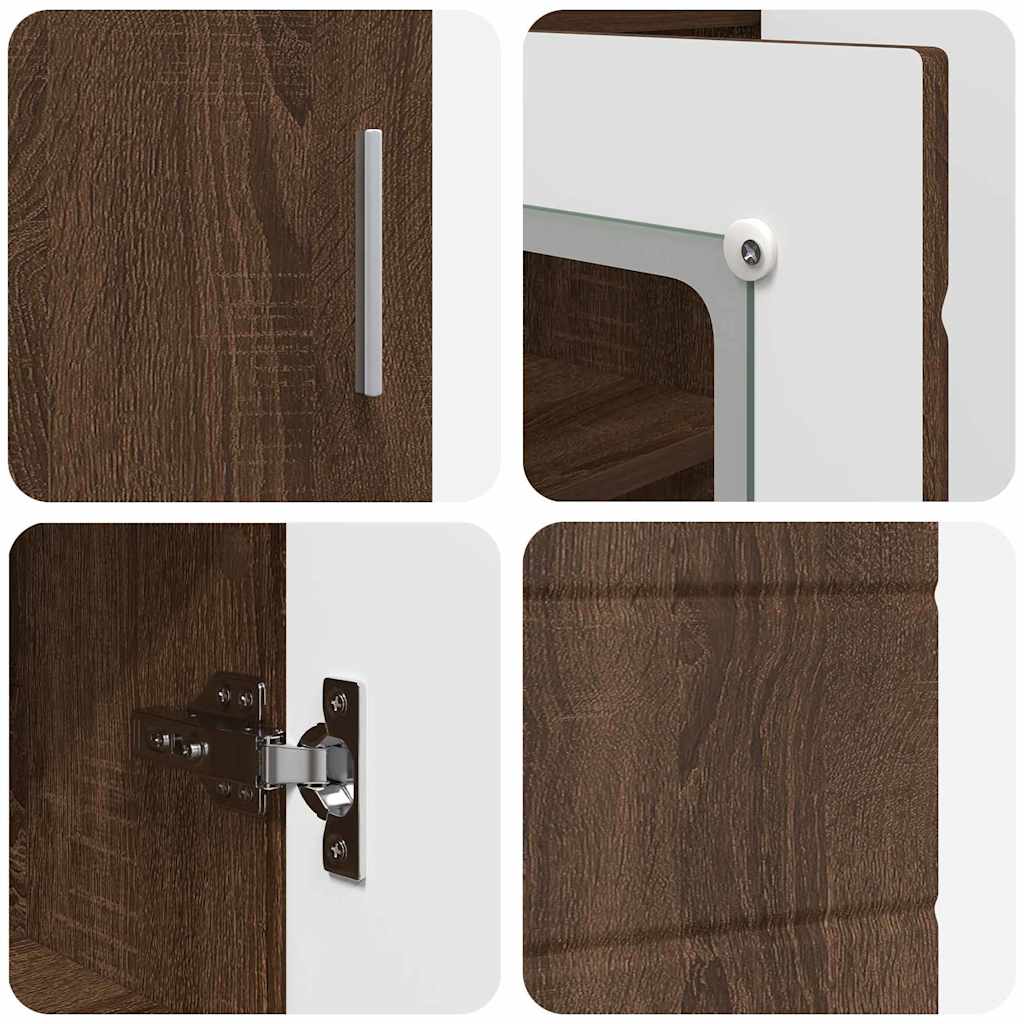 Armadio in Legno Rovere Marrone 88,5 x 30,5 x 73 cm