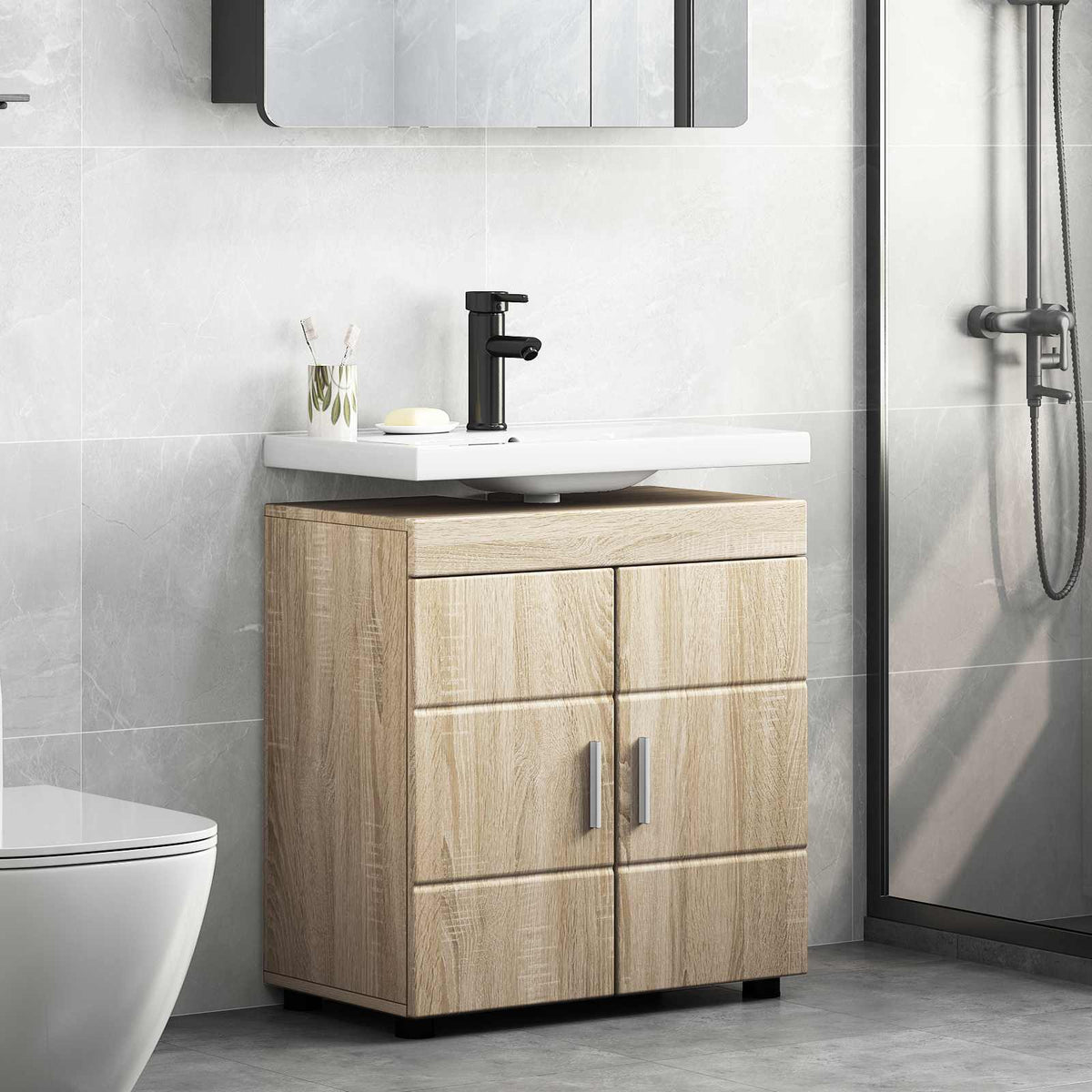 Set di Armadi da Bagno TULUM Rovere Sonoma 60 x 34 x 63 cm | homemem39