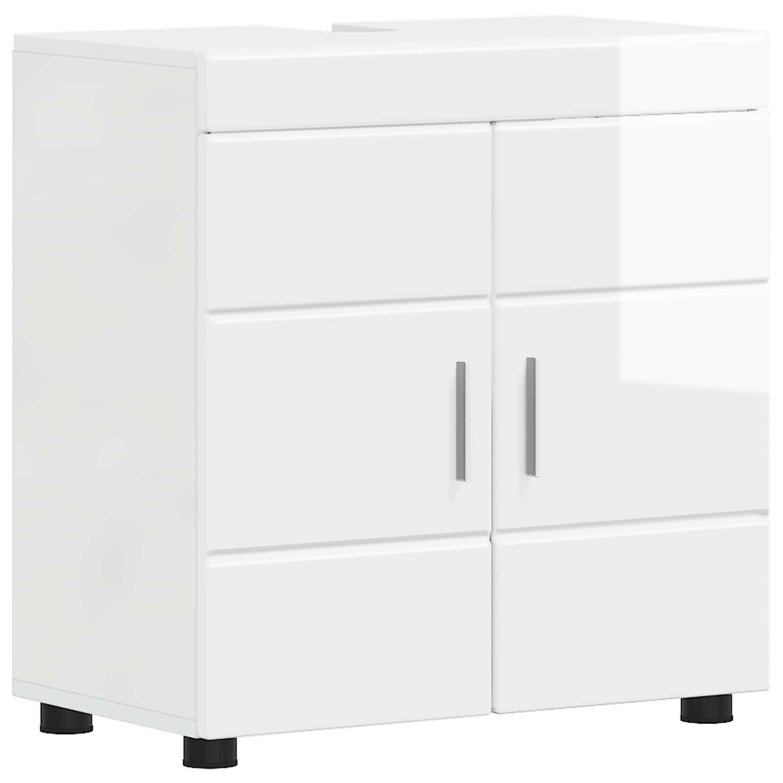 Set di Armadi da Bagno TULUM Bianco Lucido 60 x 34 x 63 cm | homemem39