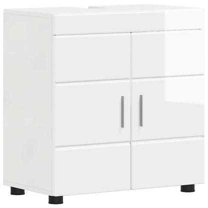 Set di Armadi da Bagno TULUM Bianco Lucido 60 x 34 x 63 cm | homemem39