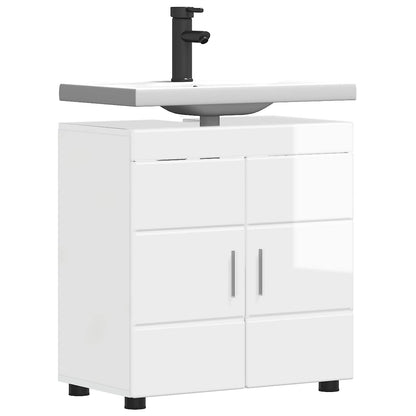 Set di Armadi da Bagno TULUM Bianco Lucido 60 x 34 x 63 cm | homemem39