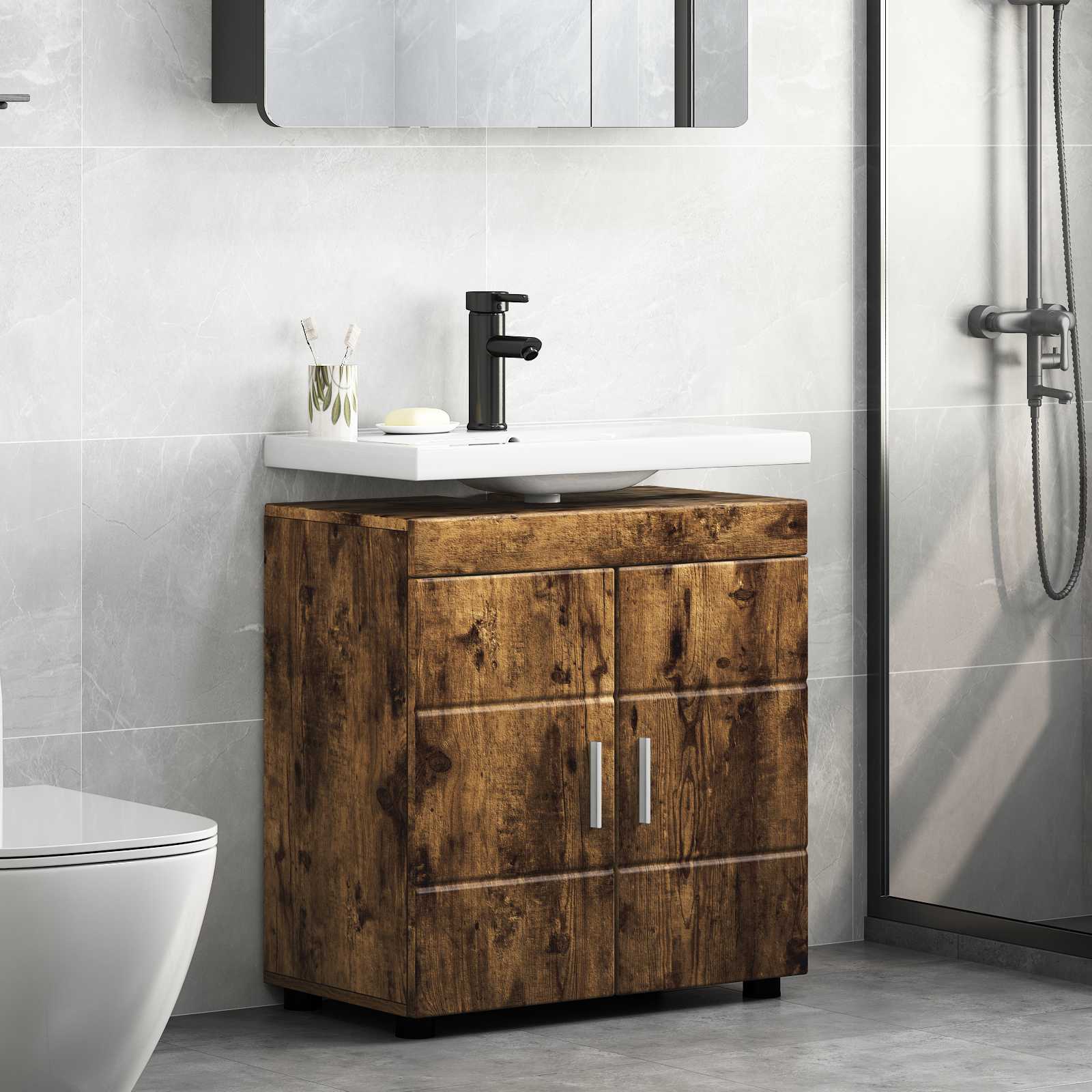 Set di Armadi da Bagno TULUM Rovere fumé 60 x 34 x 63 cm | homemem39