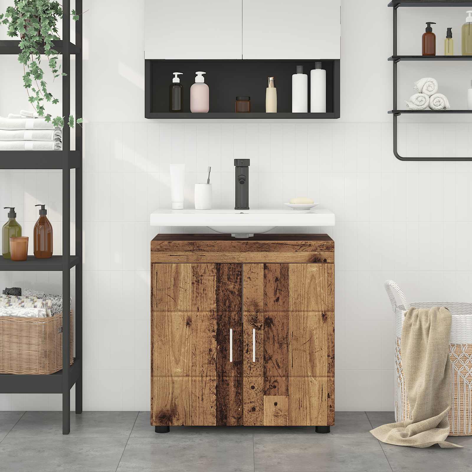 Set di Armadi da Bagno TULUM Legno vecchio 60 x 34 x 63 cm | homemem39