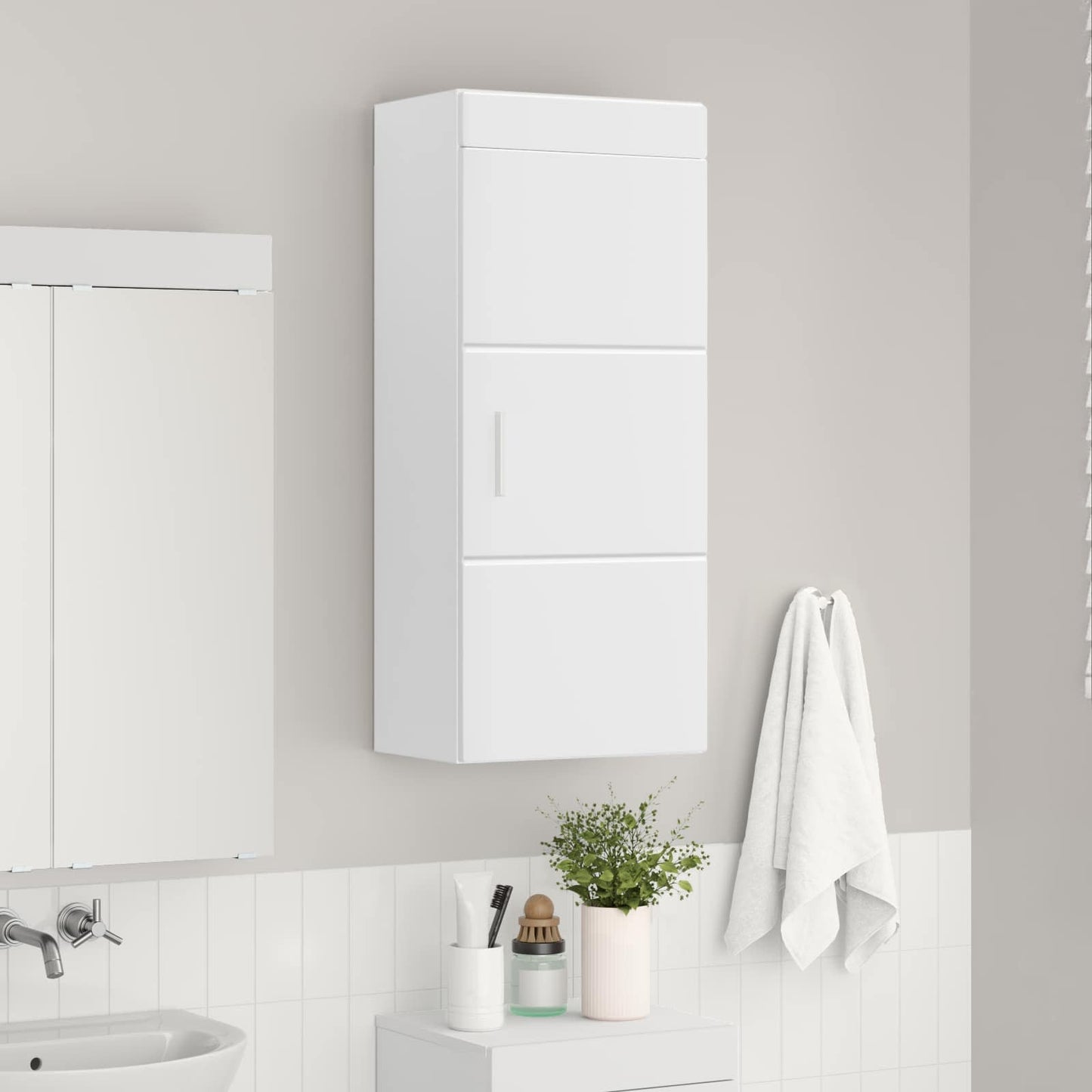 Armadio da bagno a muro TULUM Bianco 37 x 24,5 x 86 cm | homemem39
