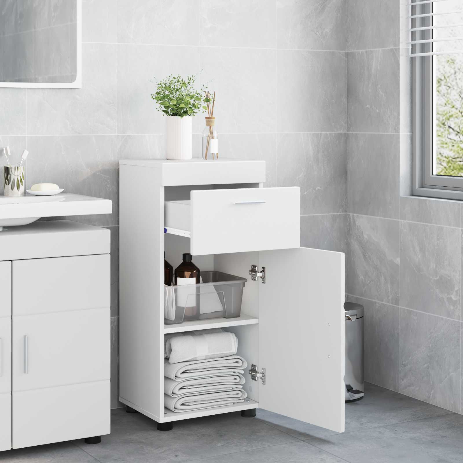 Set di Armadi da Bagno TULUM Bianco 37 x 31,5 x 82 cm | homemem39