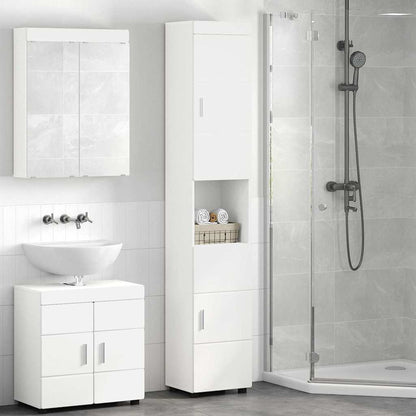 Set di Armadi da Bagno TULUM Bianco 37 x 31,5 x 203 cm