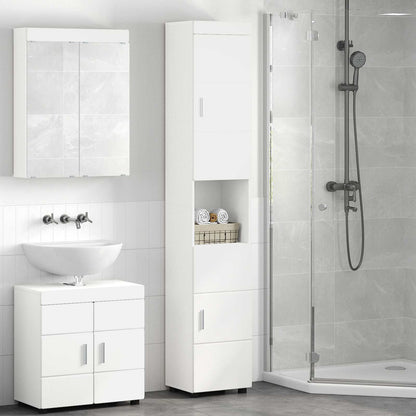 Set di Armadi da Bagno TULUM Bianco 37 x 31,5 x 203 cm | homemem39