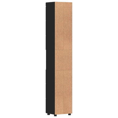 Set di Armadi da Bagno TULUM Nero 37 x 31,5 x 203 cm | homemem39
