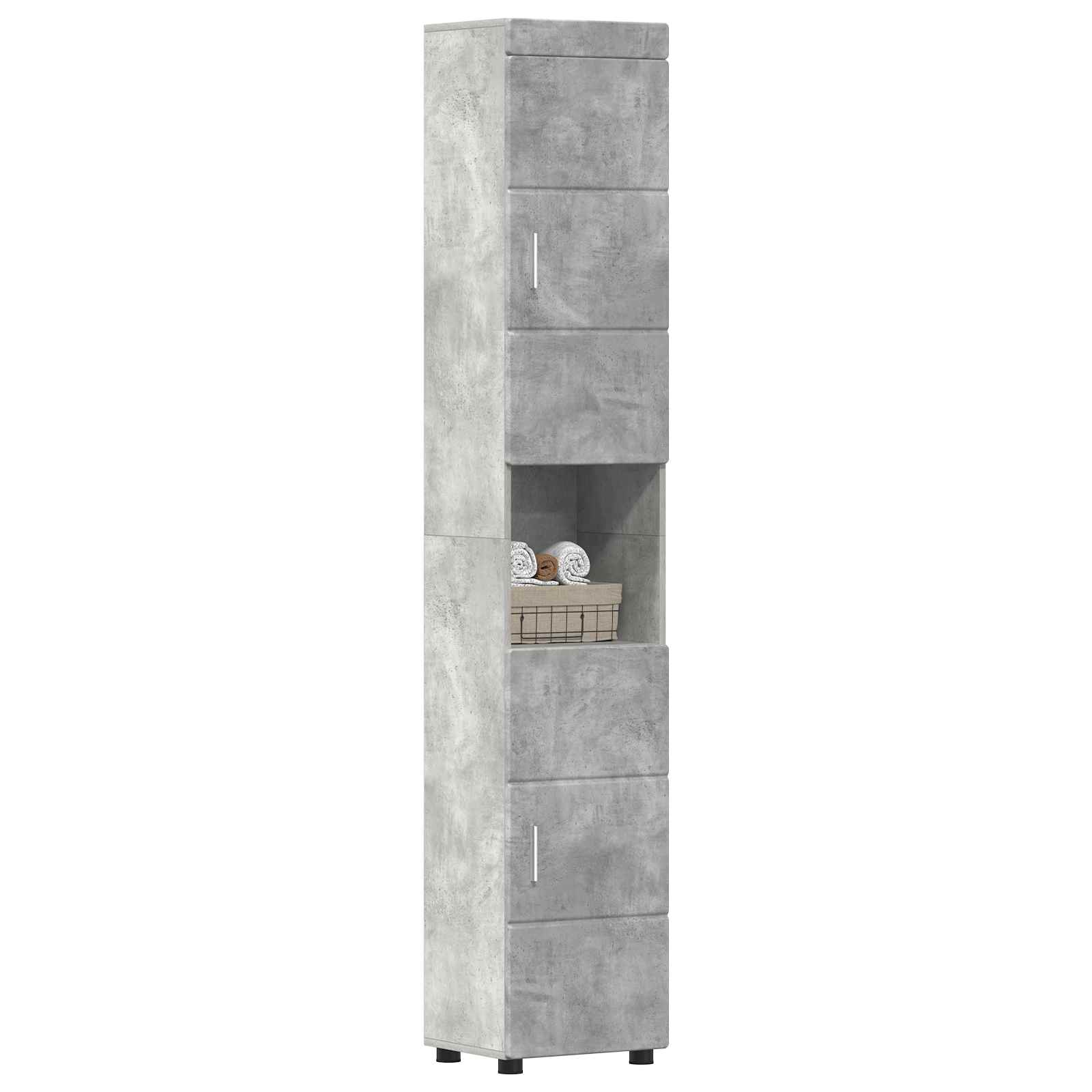Set di Armadi da Bagno TULUM Grigio cemento 37 x 31,5 x 203 cm | homemem39