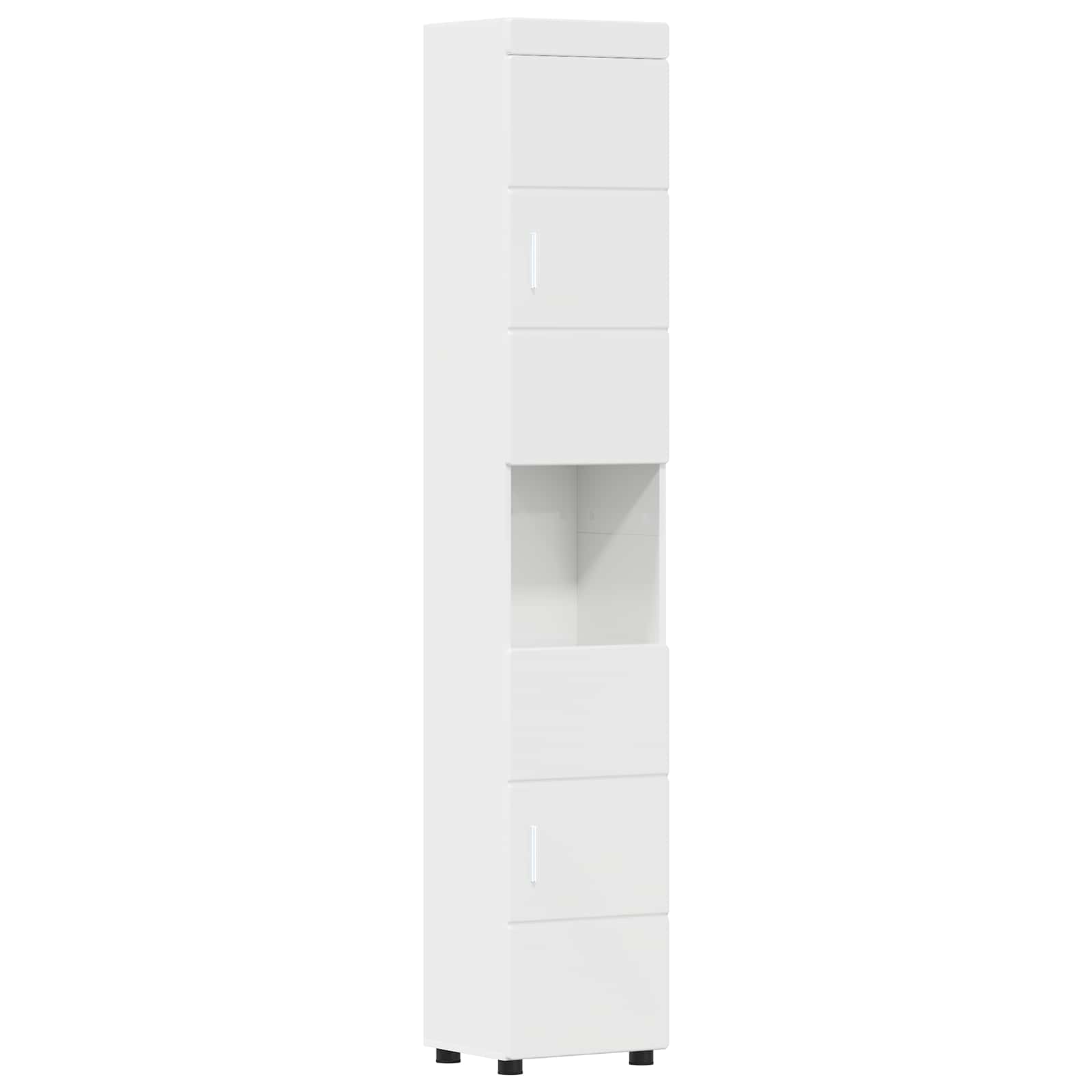 Set di Armadi da Bagno TULUM Bianco Lucido 37 x 31,5 x 203 cm | homemem39