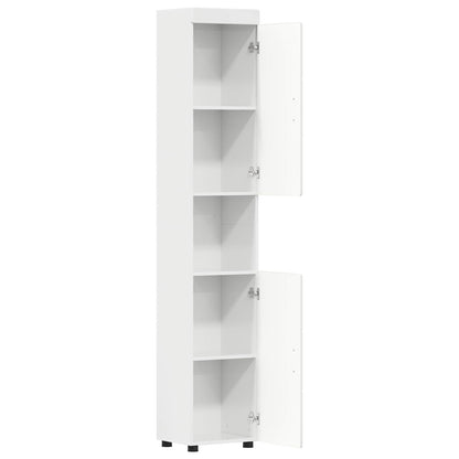 Set di Armadi da Bagno TULUM Bianco Lucido 37 x 31,5 x 203 cm | homemem39