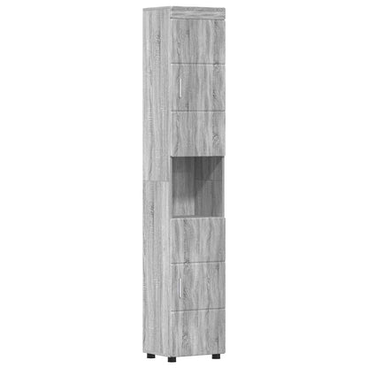 Set di Armadi da Bagno TULUM Grigio Sonoma 37 x 31,5 x 203 cm