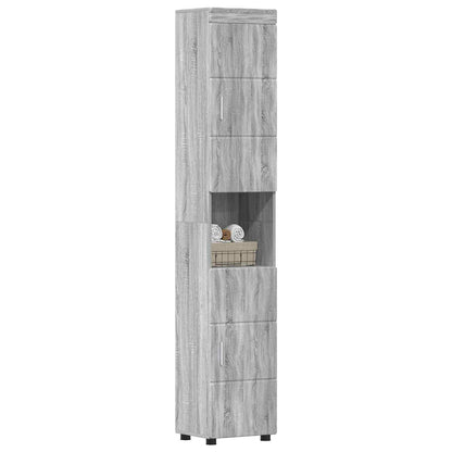Set di Armadi da Bagno TULUM Grigio Sonoma 37 x 31,5 x 203 cm