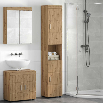 Set di Armadi da Bagno TULUM Rovere artigianale | homemem39