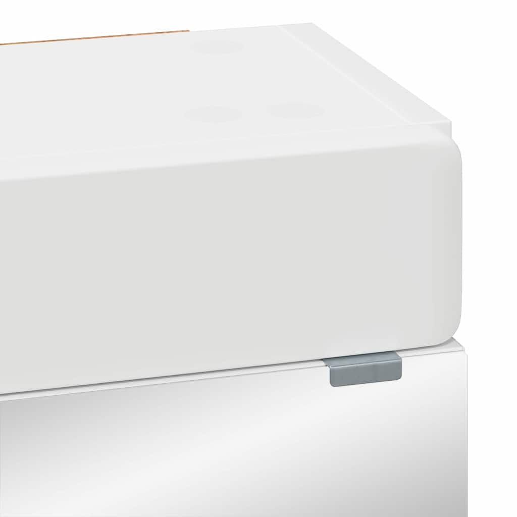 Mobiletto per specchio da bagno TULUM Bianco 60 x 16,5 x 78 cm | homemem39
